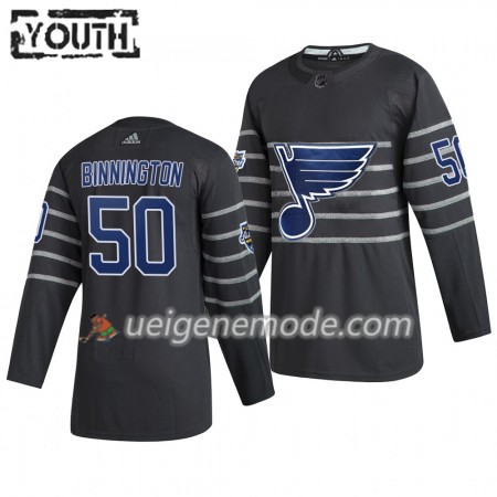 Kinder St. Louis Blues Trikot Jordan Binnington 50 Grau Adidas 2020 NHL All-Star Authentic